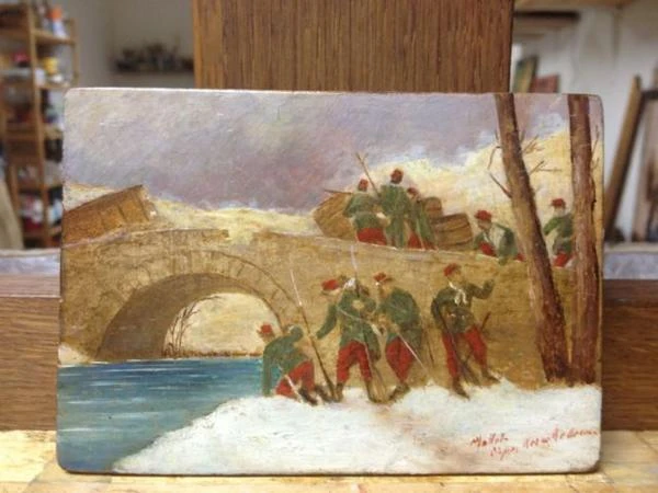 Etienne Prosper, début XXème, Le pont, après nettoyage et réintégration picturale